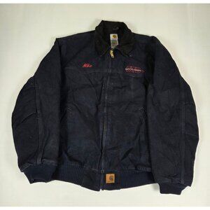 Carhartt Men 2XL Blue J14 MDT Santa Fe Jacket Quilted Lined Corduroy Collar